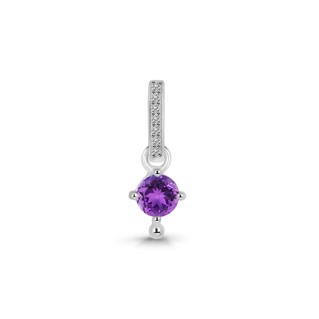 Amethyst & White Topaz Pendant-(AMT-SP-399.)
